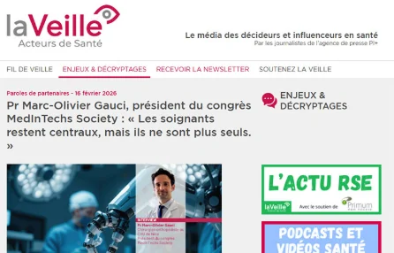 Pr Marc-Olivier Gauci, président du congrès MedInTechs Society : « Les soignants restent centraux, mais ils ne sont plus seuls. »