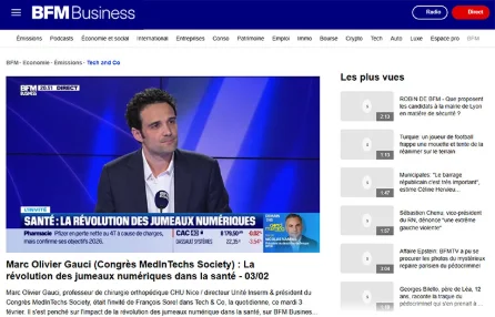 Marc Olivier Gauci (Congrès MedInTechs Society) : La révolution des jumeaux numériques dans la santé - 03/02