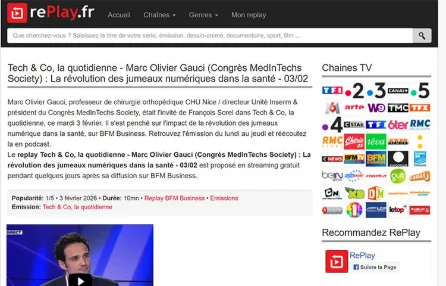 Tech & Co, la quotidienne - Marc Olivier Gauci (Congrès MedInTechs Society) : La révolution des jumeaux numériques dans la santé