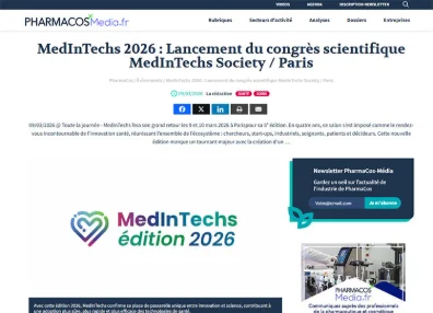 MedInTechs 2026 : Lancement du congrès scientifique MedInTechs Society / Paris
