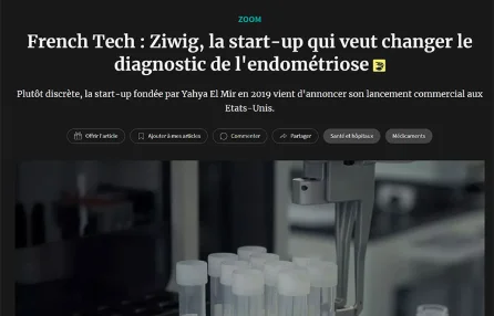 French Tech : Ziwig, la start-up qui veut changer le diagnostic de l'endométriose